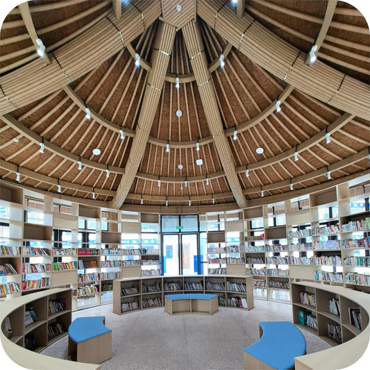 16.8m Diameter Tonglu Eshan Ethnic Primary School Library Aluminum-Bamboo Decoration