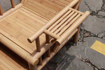 Aluminum Imitation Bamboo Recliner with Footrest