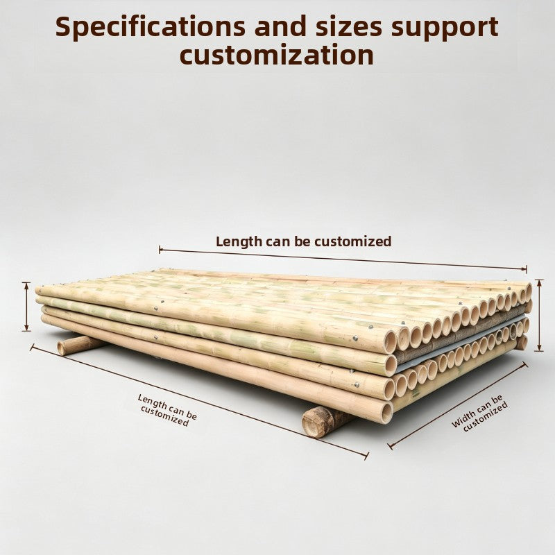 Go to the green-skinned bamboo raft, double-layer reinforcement of stainless steel bolts, scenic spot sightseeing and drifting bamboo row source factory customization