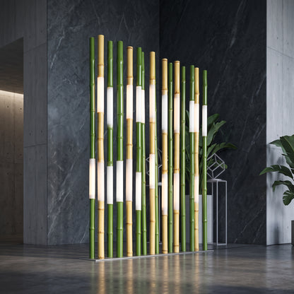 Lampe de jardin en bambou naturel