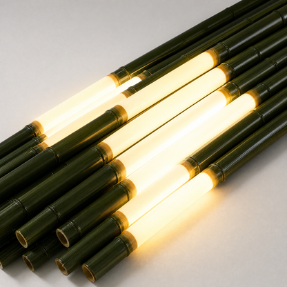 Lampe de jardin en bambou naturel